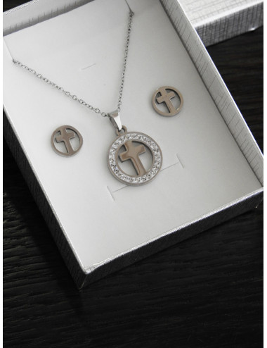 Conjunto Cruz c/ Brilhantes